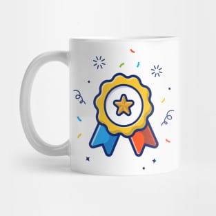 Star badge ribbon cartoon Mug